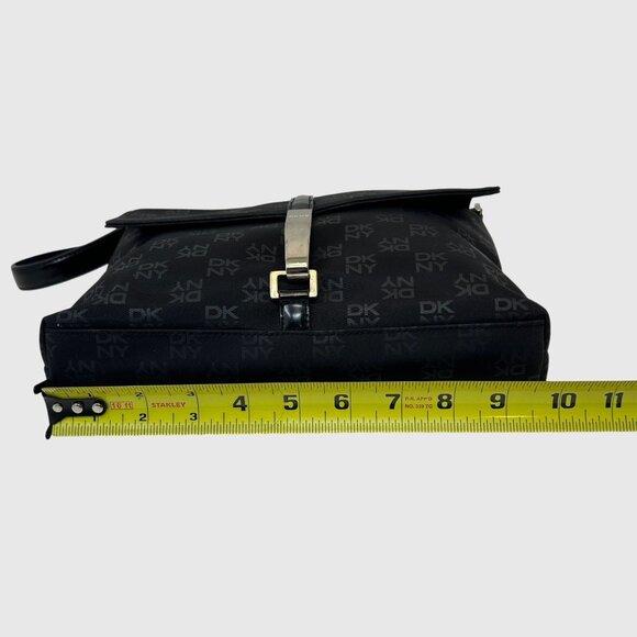 VINTAGE Y2K DKNY LOGO Baguette Bag Black Shoulder Bag Purse - Picture 6 of 8